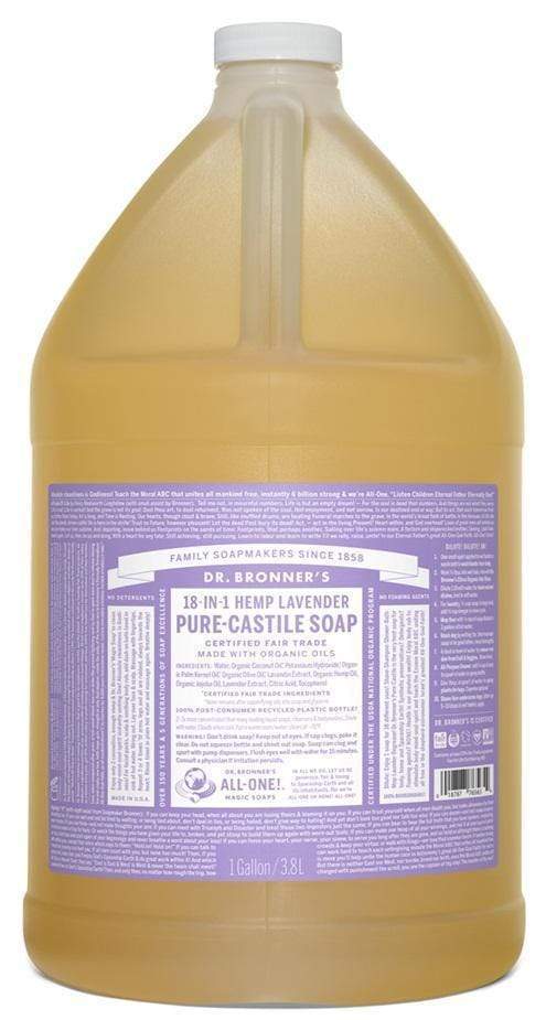 Dr. Bronner's, Pure Castile Soap 18-in-1, Lavender, 3.8L (1 Gallon)