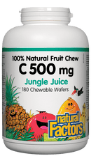 Natural Factors C 500mg Natural Fruit Chews - Jungle Juice Flavour 180 Wafers