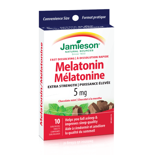 Jamieson Melatonin Fast Dissolving Chocolate Mint Tablets