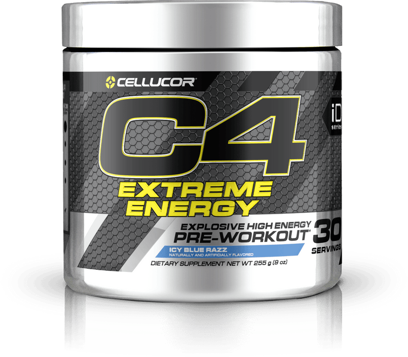 Cellucor C4 Extreme Energy 운동 전 Icy Blue Razz 30회분