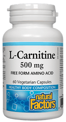 ناتشورال فاكتورز ل-كارنيتين 500 ملجم - 60 كبسولة