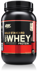 Optimum Nutrition, 골드 스탠다드 100% 유청, 맛있는 딸기, 907g(2lb)