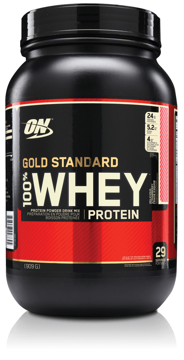 Optimum Nutrition, Gold Standard 100% Whey, Delicious Strawberry, 907g (2 lb)