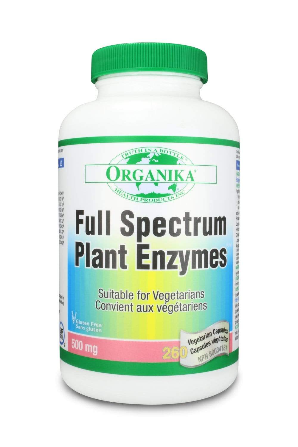 Organika Full Spectrum Plant Enzymes 500mg 260 Capsules