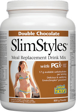 Natural Factors SlimStyles 식사 대용 PGX - 더블 초콜릿 맛 800g