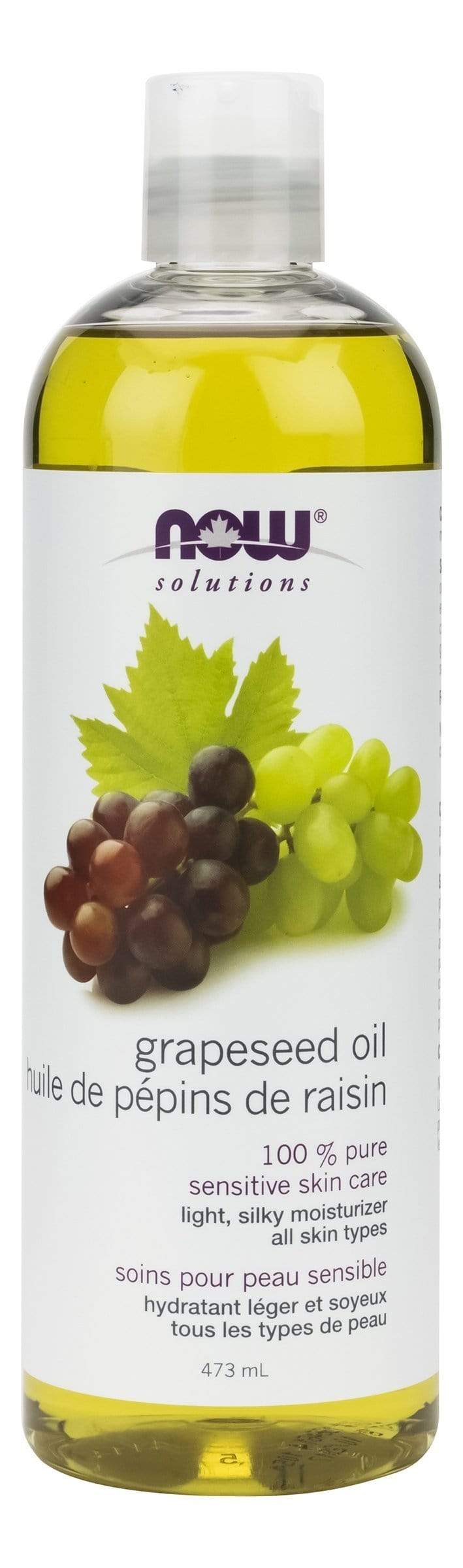NOW, Grape Seed Oil, 100% Pure, 473mL