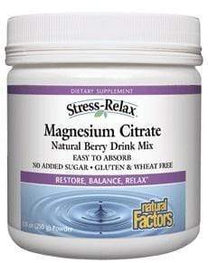 Natural Factors Magnesium Citrate 250g Powder - Berry Flavour