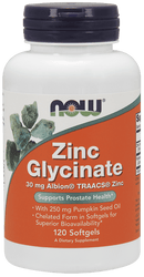 ناو جليسينات الزنك 30 مجم، 120 كبسولة هلامية