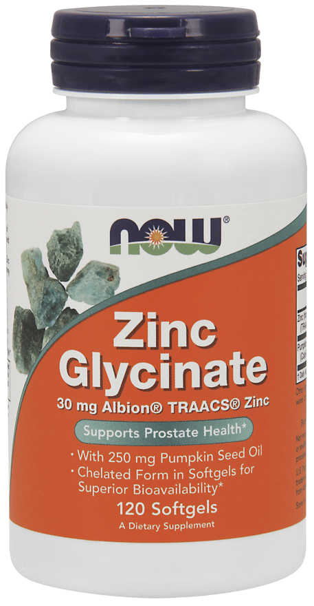 NOW Zinc Glycinate 30 mg 120 Softgels