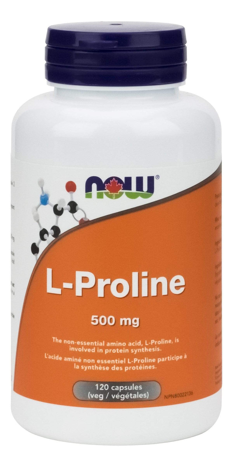 NOW L-Proline 500 mg 120 V-Caps