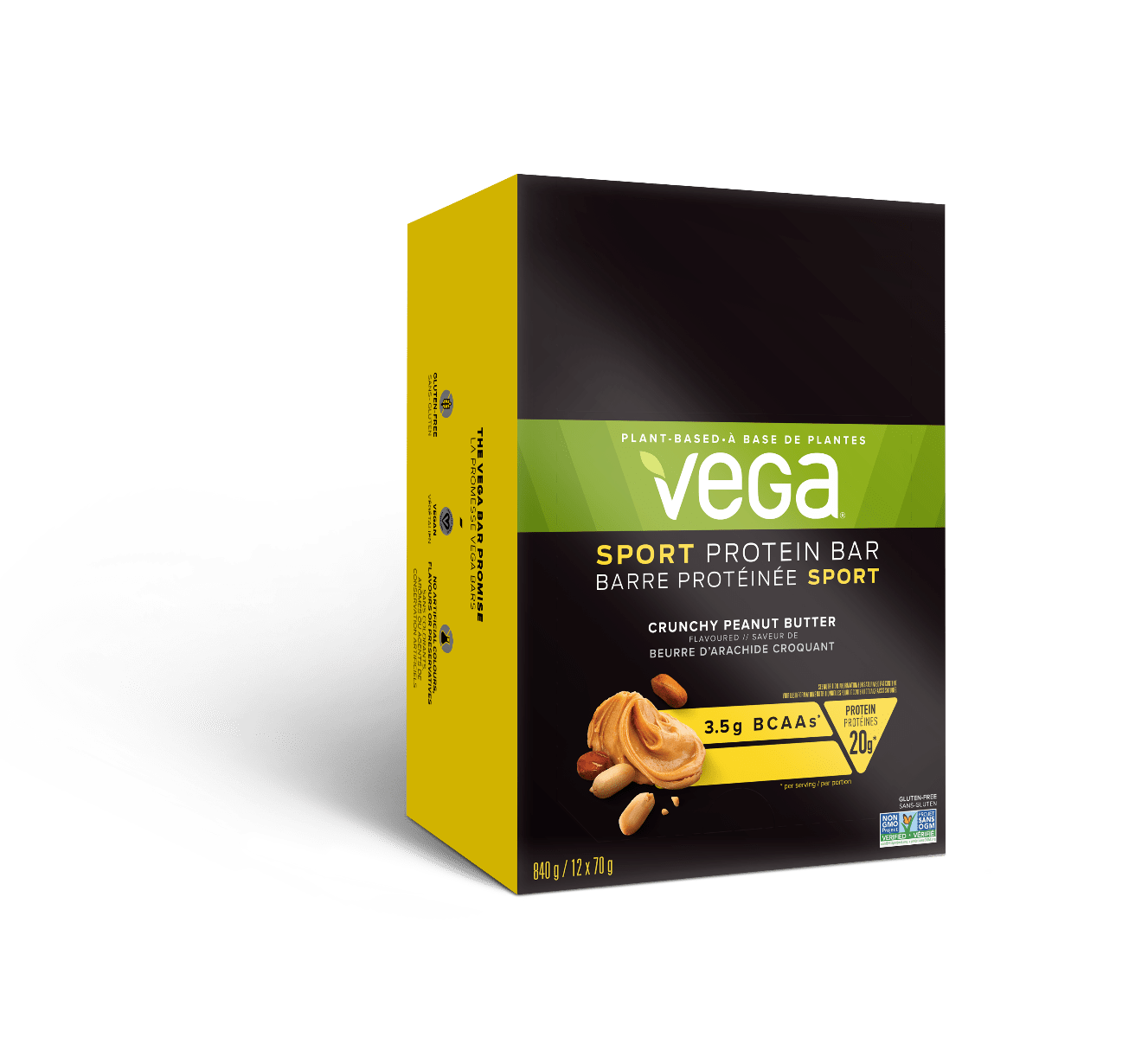 Vega, Sport Protein Bar, Crunchy Peanut Butter, Box of 12