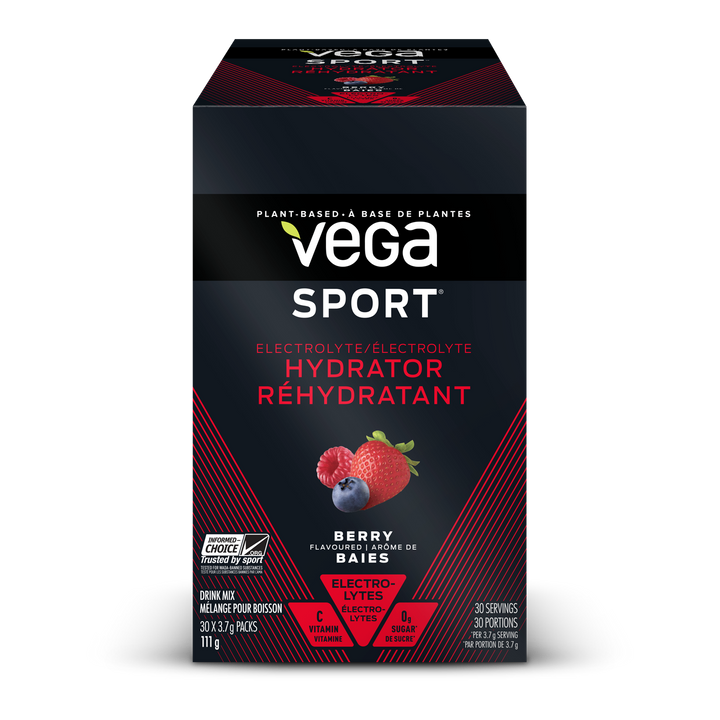 Vega Sport, Electrolyte Hydrator, Berry, 111g (Box of 30 x 3.7g)
