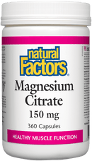 ناتشورال فاكتورز، سيترات المغنيسيوم، 150 ملجم، 360 كبسولة