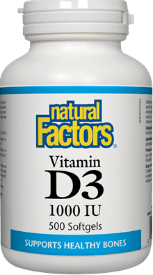Natural Factors SunVitamin D3 1000 IU, 500 Softgels