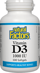 Natural Factors SunVitamin D3 1000 IU, 500 소프트젤