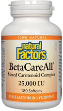 ناتشورال فاكتورز BetaCareAll 25,000 وحدة دولية، 90 كبسولة هلامية