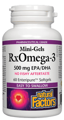 Natural Factors RxOmega-3 미니젤 500 mg 60 소프트젤