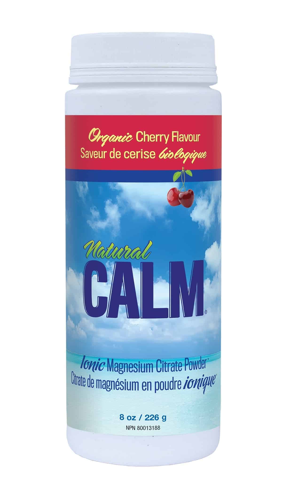 Natural Calm, Magnesium Citrate Powder, Cherry Flavour, 226g (8oz)