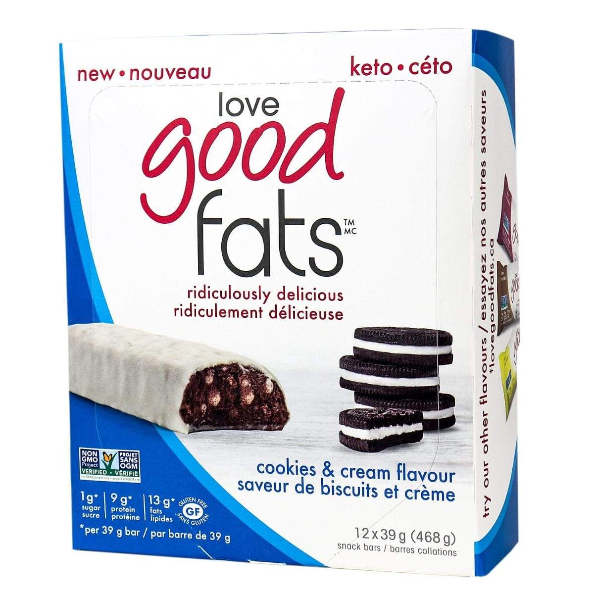 Love Good Fats Cookies & Cream Box of 12