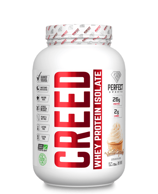 Perfect Sports Creed 분리유청단백질 - 바닐라 컵케이크 1.6 Lb(726 g)