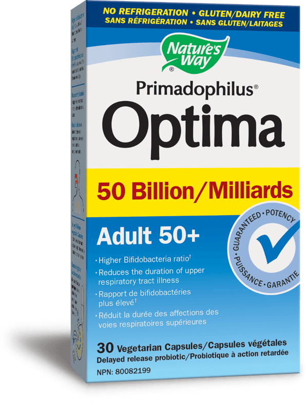 Nature's Way Primadophilus Optima 50 Billion Adult 50+ - No Refrigeration Required