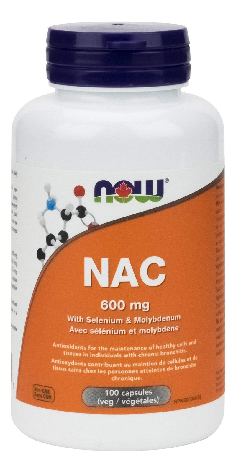 NOW NAC 600 mg 100 V-캡슐