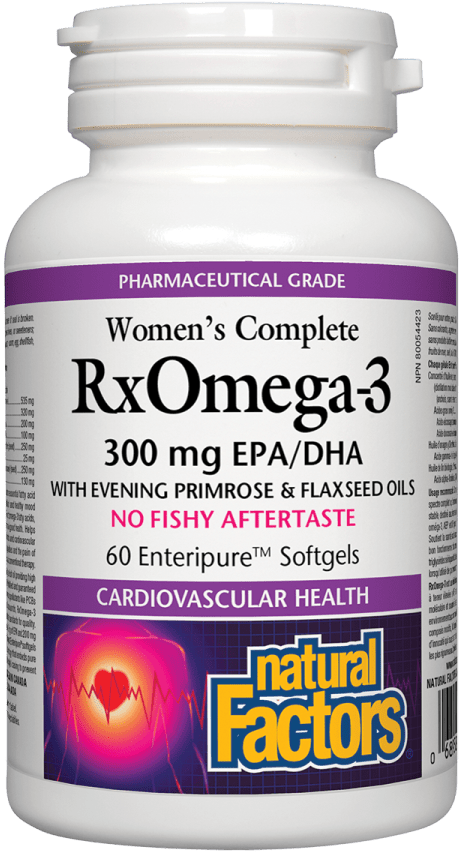 Natural Factors Women's Complete RxOmega-3 Factors، 60 كبسولة هلامية