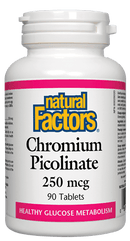 ناتشورال فاكتورز - بيكولينات الكروم 250 ميكروجرام - 90 قرصًا