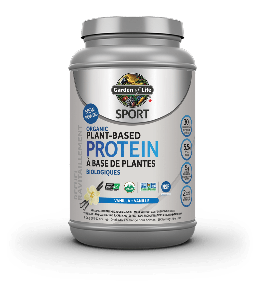Garden of Life Sport Organic Plant-Based Protein Vanilla 806 g
