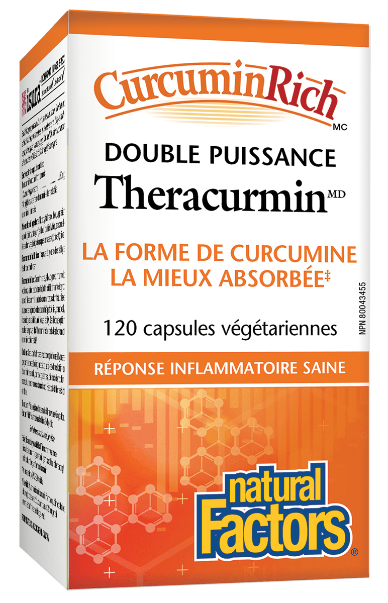 Natural Factors CurcuminRich Double Strength Theracurmin 120 Capsules