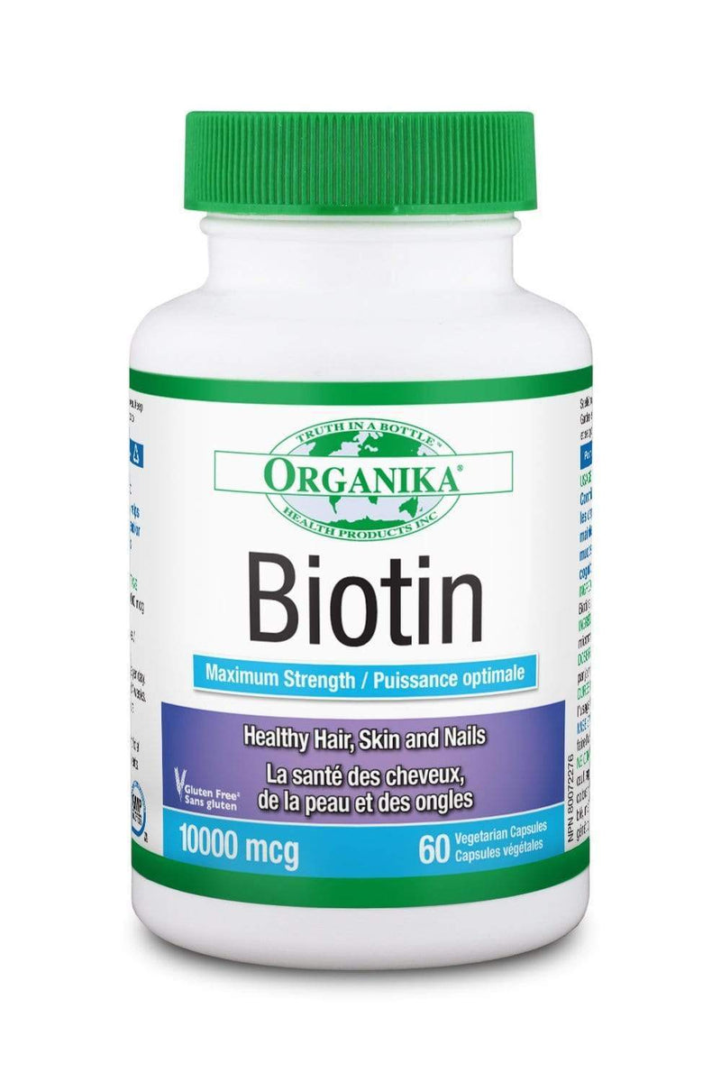 Organika Biotin Maximum Strength 10,000 mcg 60 Capsules
