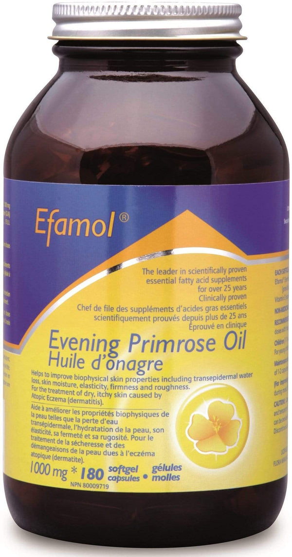 Flora Efamol Pure Evening Primrose Oil 1000 mg 180 Softgels