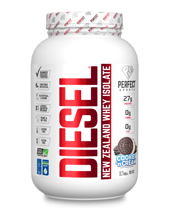 Perfect Sports Diesel New Zealand Whey Protein Isolate - Cookies 'n Cream 2 lb (908 g)