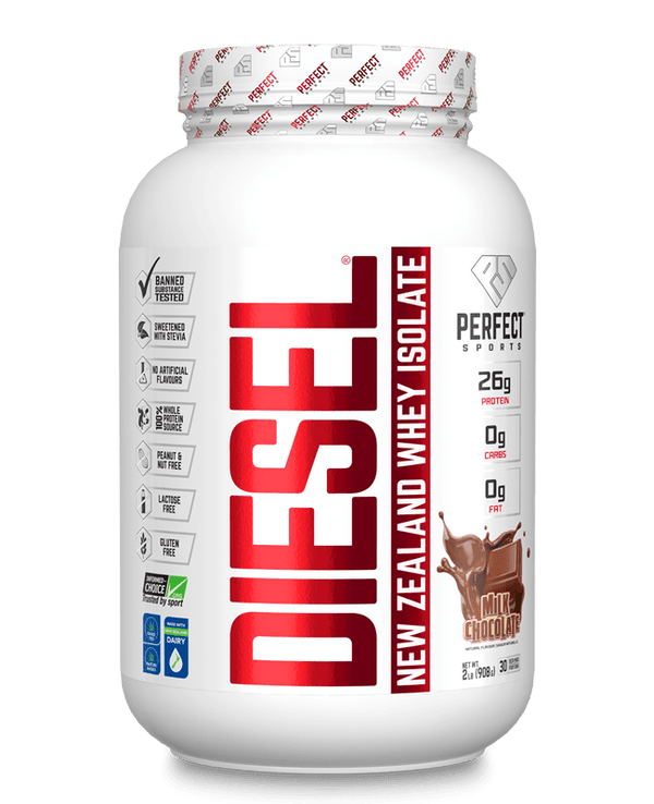 Perfect Sports Diesel New Zealand Whey Protein Isolate - Milk Chocolate 2 lb (908 g)