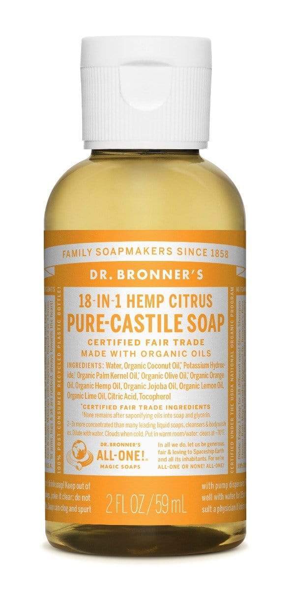 Dr. Bronner's Citrus Orange Liquid Soap 59 mL