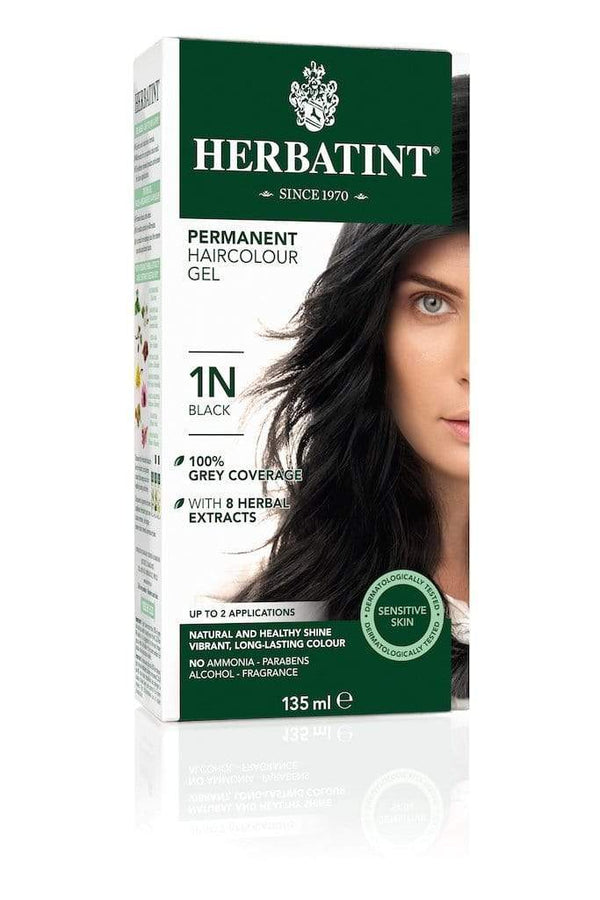 Herbatint Permanent Herbal Haircolor Gel - 1N Black