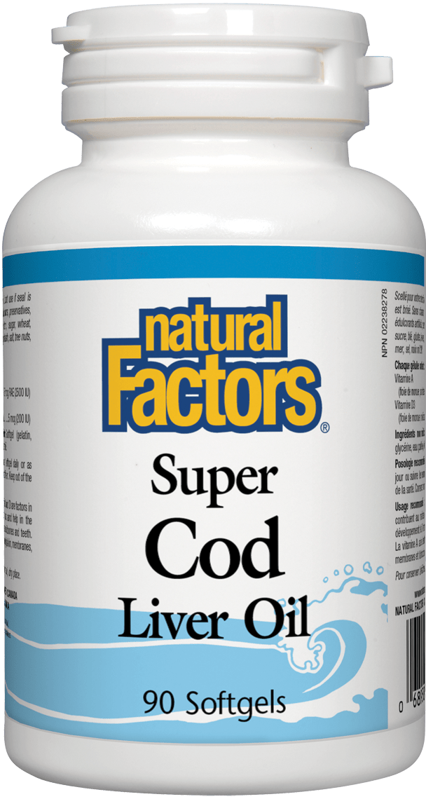 Natural Factors Super Cod Liver Oil, 90 Softgels