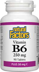 ناتشورال فاكتورز فيتامين ب6 250 ملجم مع فيتامين سي
