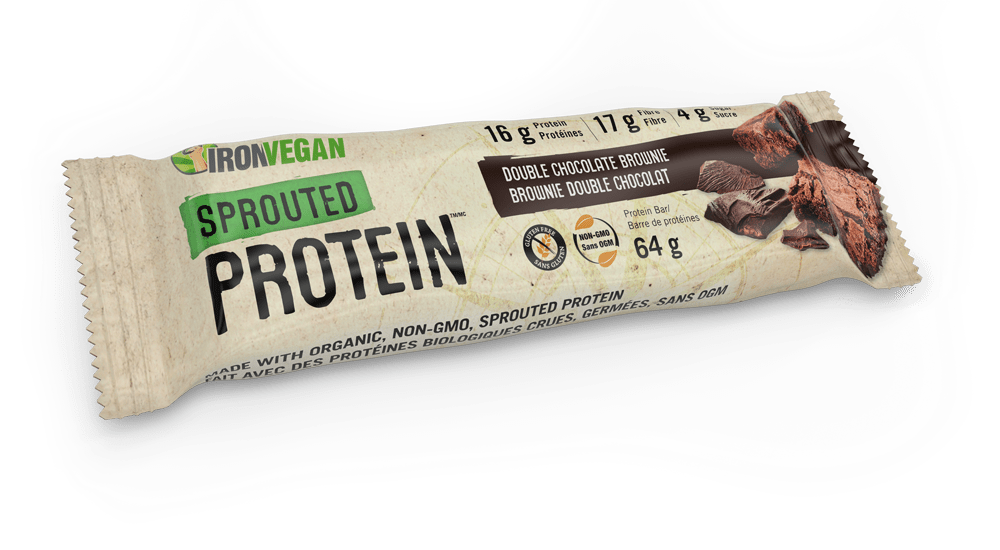 Iron Vegan Sprouted Protein Bar Double Chocolate Brownie