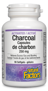 Natural Factors Activated Charcoal Capsules 250 mg