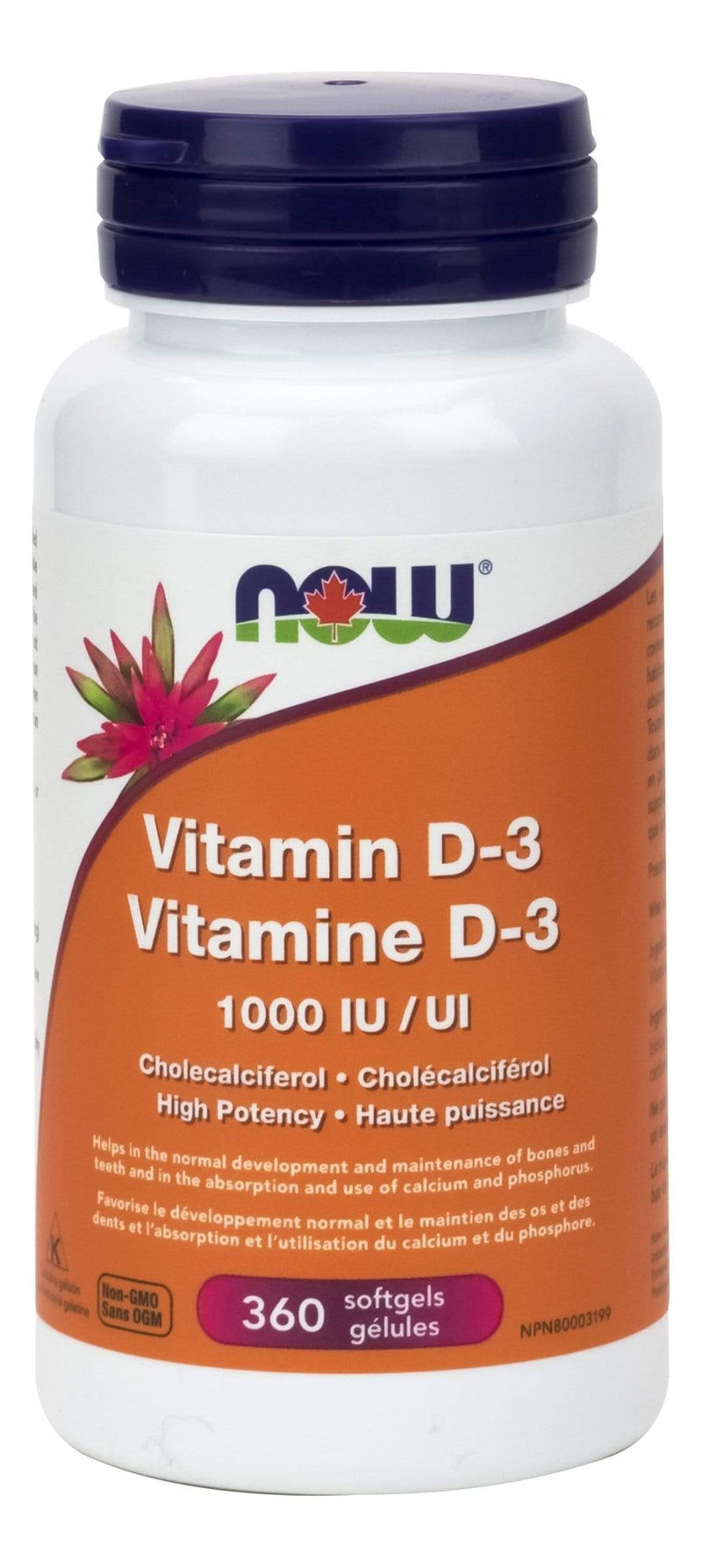 NOW Vitamin D-3 1,000IU 360 Softgels
