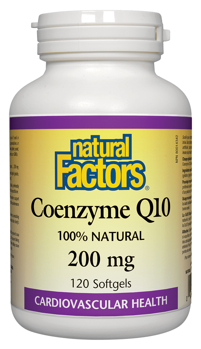 Natural Factors Coenzyme Q10 200 mg 120 Softgels