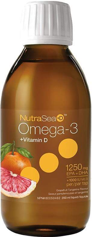 NutraSea+D Omega-3 + Vitamin D - Grapefruit Tangerine (200 mL)