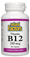 Natural Factors B12 - 250 mcg 90 Tablets