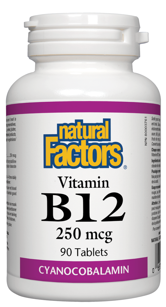 Natural Factors B12 - 250 mcg 90 Tablets