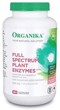 Organika Full Spectrum Plant Enzymes 500mg 260 Capsules