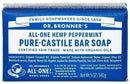 Dr. Bronner's, 퓨어 카스티야 비누, 페퍼민트, 140g(5Oz)