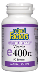 Natural Factors Vitamin E 400 IU Clear Base, 90 Softgels