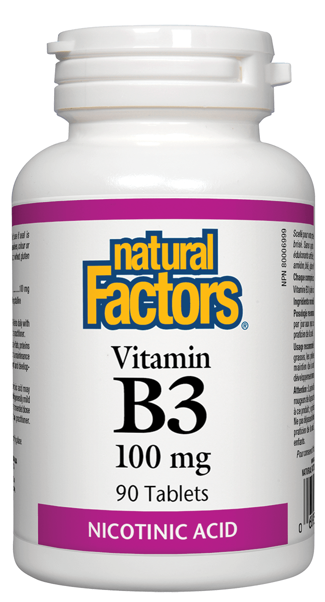 Natural Factors Vitamin B3 100 mg 90 Tablets
