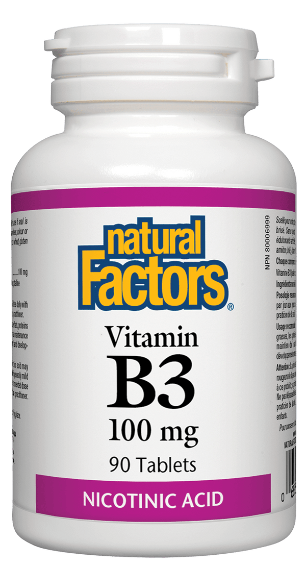 Natural Factors Vitamin B3 100 mg 90 Tablets